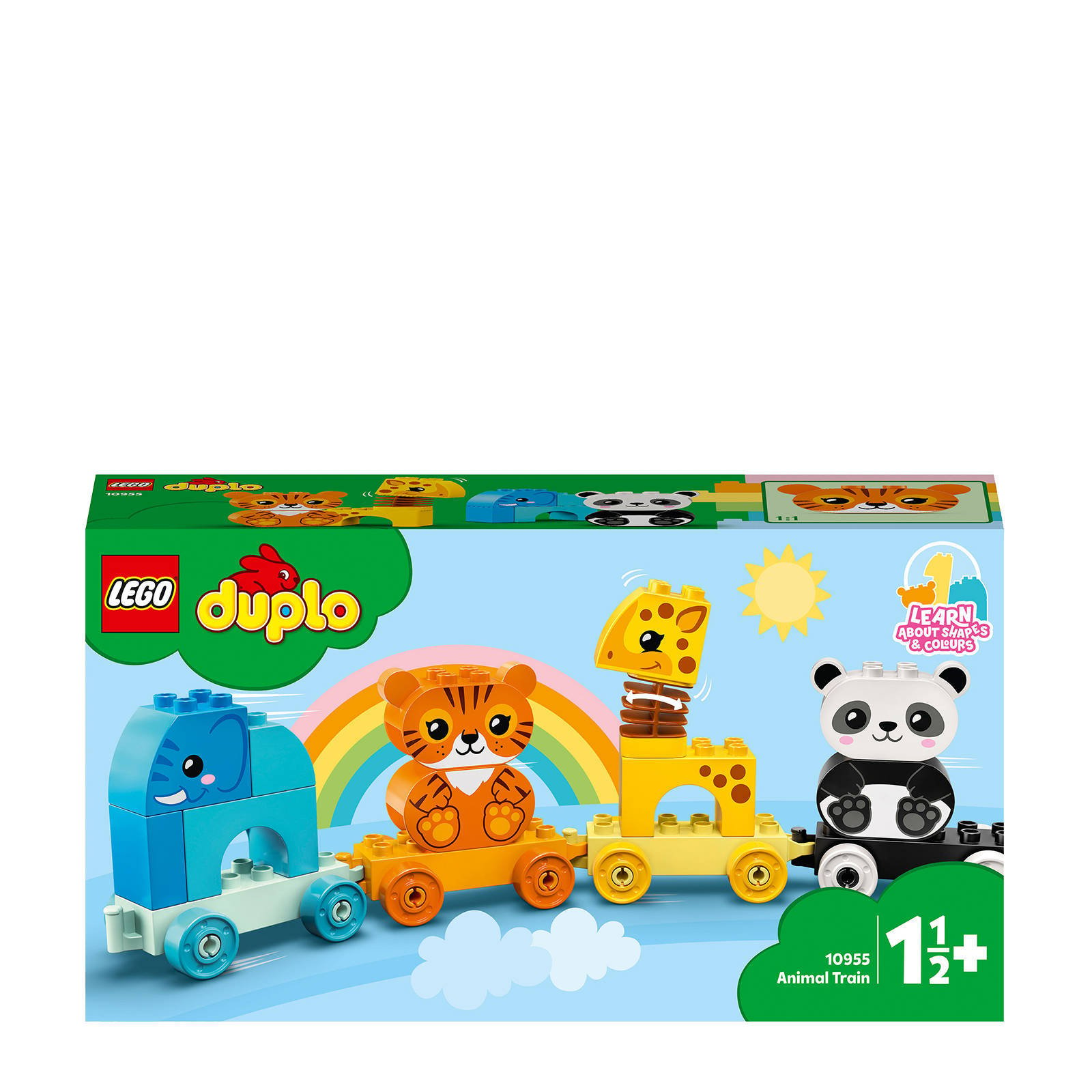 Lego 10955 DUPLO Dierentrein met Olifant, Tijger, Panda en Giraf, Babyspeelgoed vanaf 1, 5+ Jaar, Educatief Speelgoed online kopen