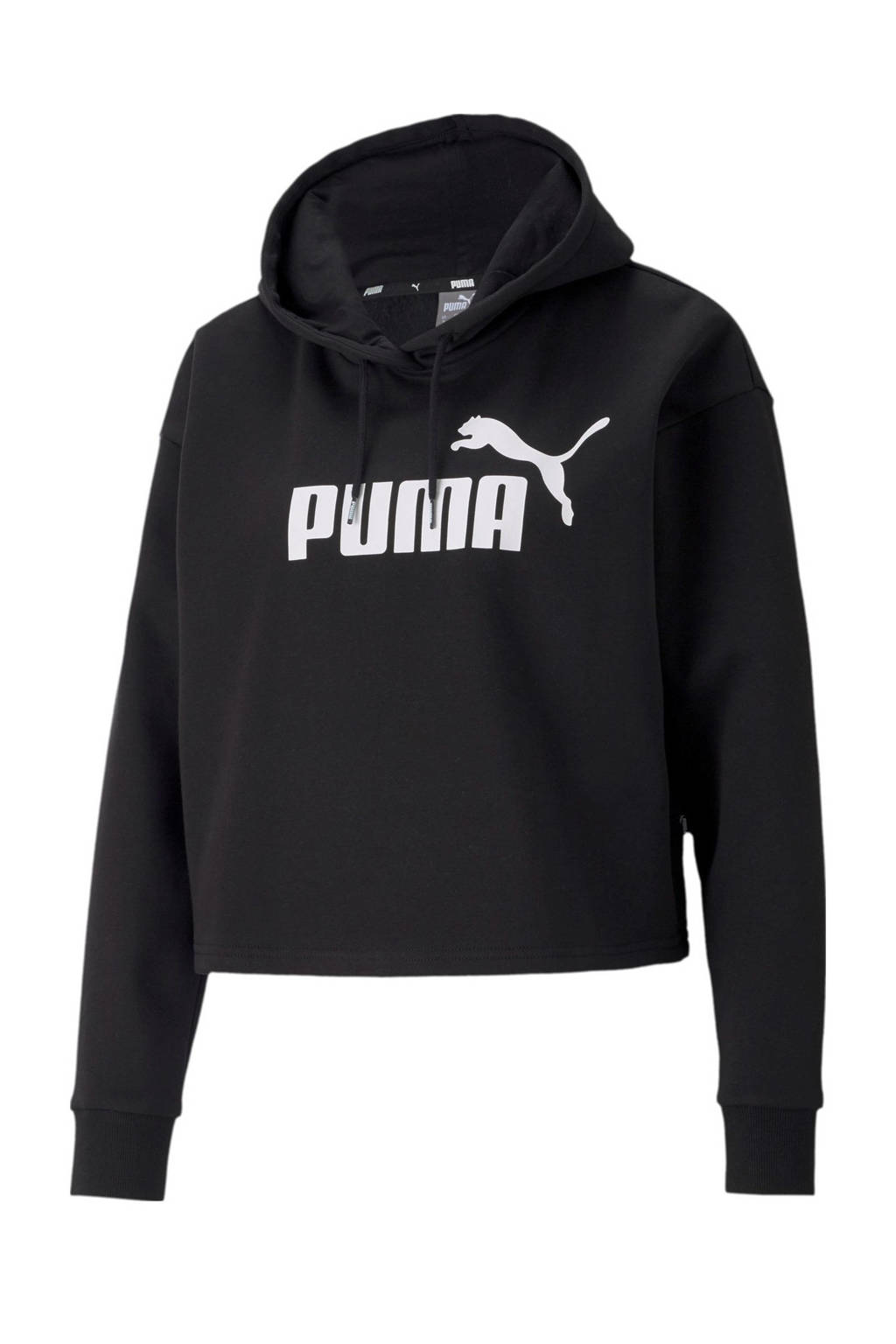 Puma cropped hoodie zwart, Zwart