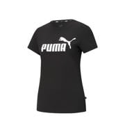thumbnail: Zwarte dames Puma T-shirt van duurzaam katoen met logo dessin, korte mouwen en ronde hals