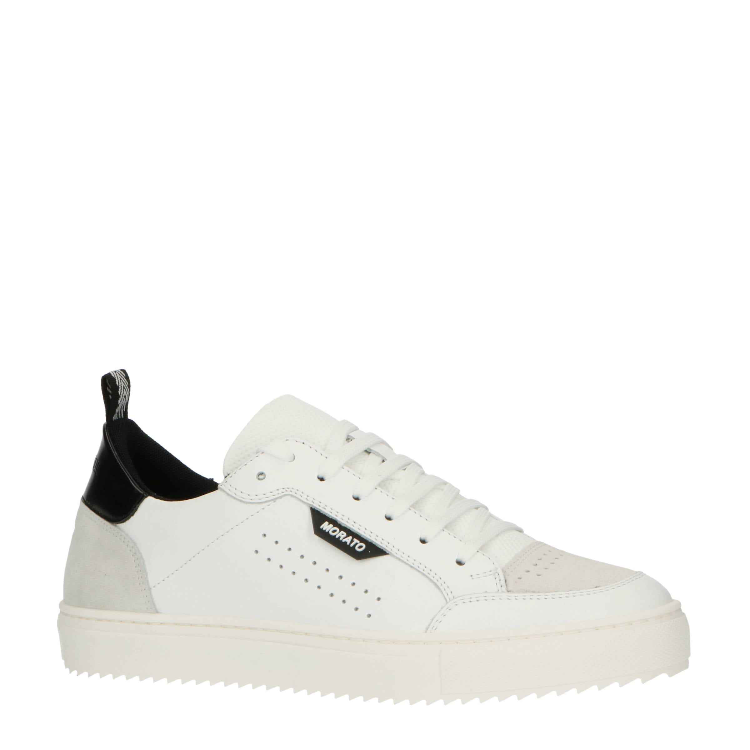 Antony Morato Low Keen leren sneakers wit | wehkamp