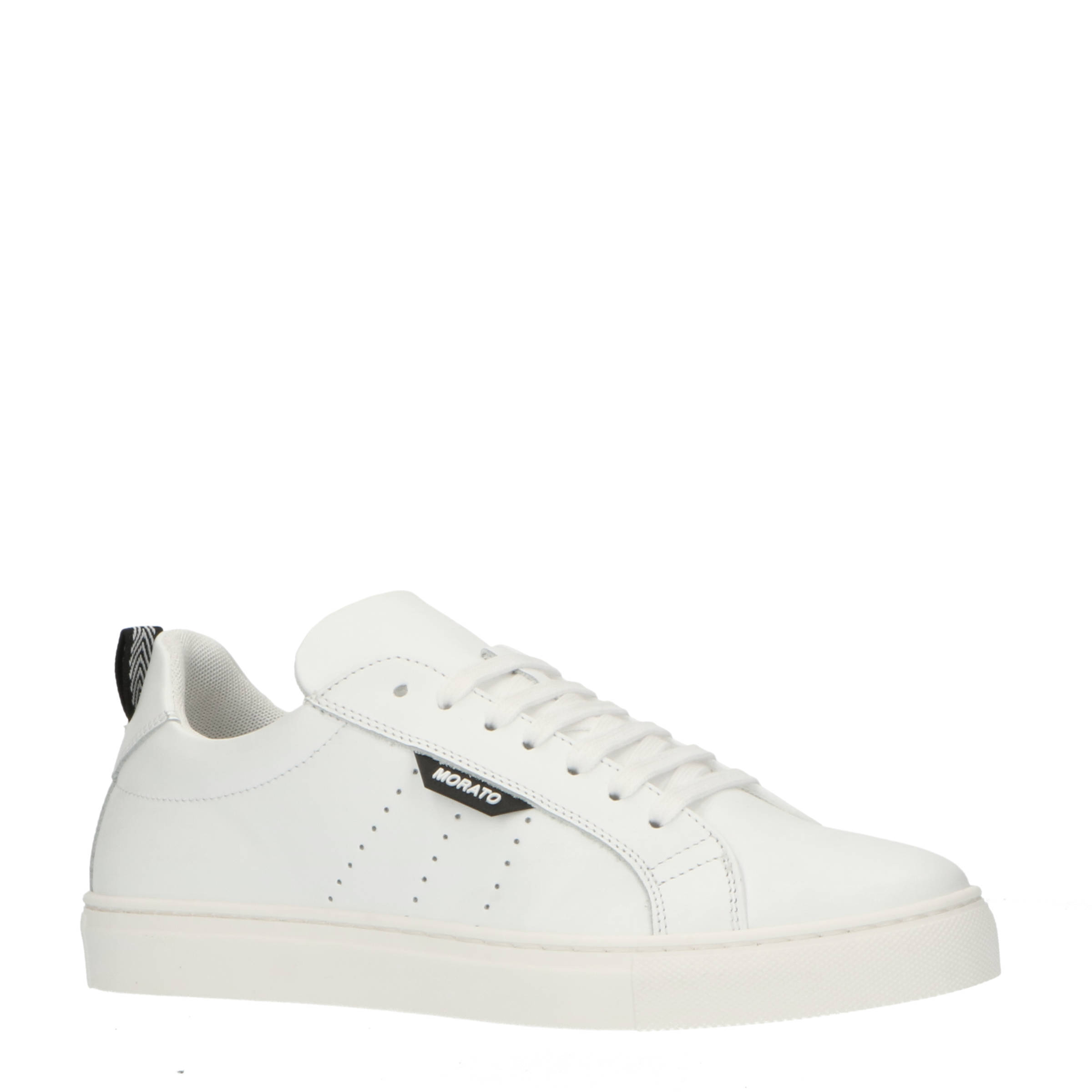 Antony Morato Spike leren sneakers wit | wehkamp