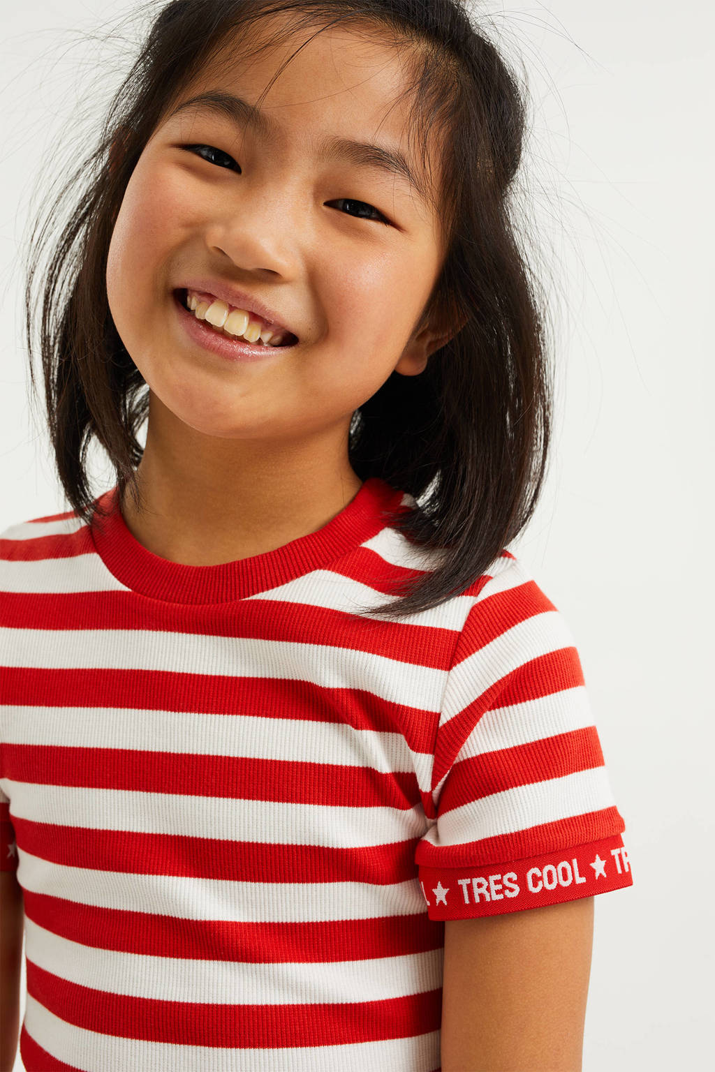 Recreatie Tegenhanger Miniatuur WE Fashion gestreept T-shirt rood/wit | wehkamp