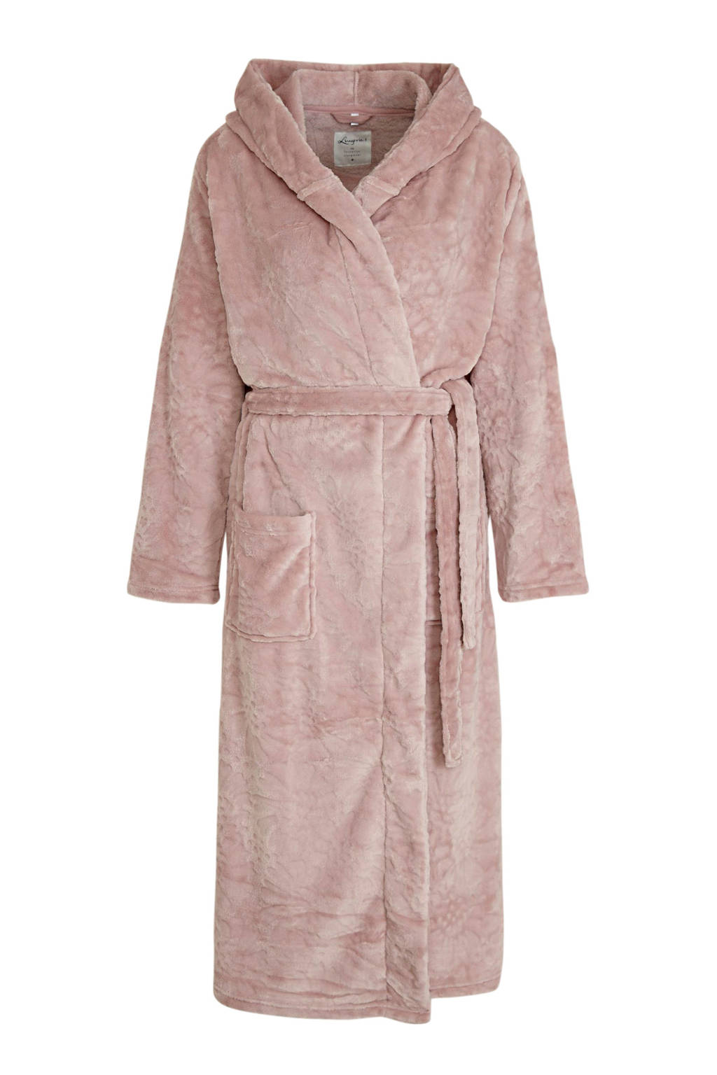 Voorverkoop Geplooid Abnormaal C&A Lingerie fleece badjas met capuchon roze | wehkamp