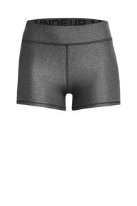 Grijs en zwarte dames Under Armour sportshort van polyester met slim fit, regular waist en elastische tailleband
