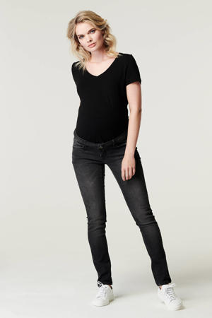 low waist skinny zwangerschapsjeans zwart