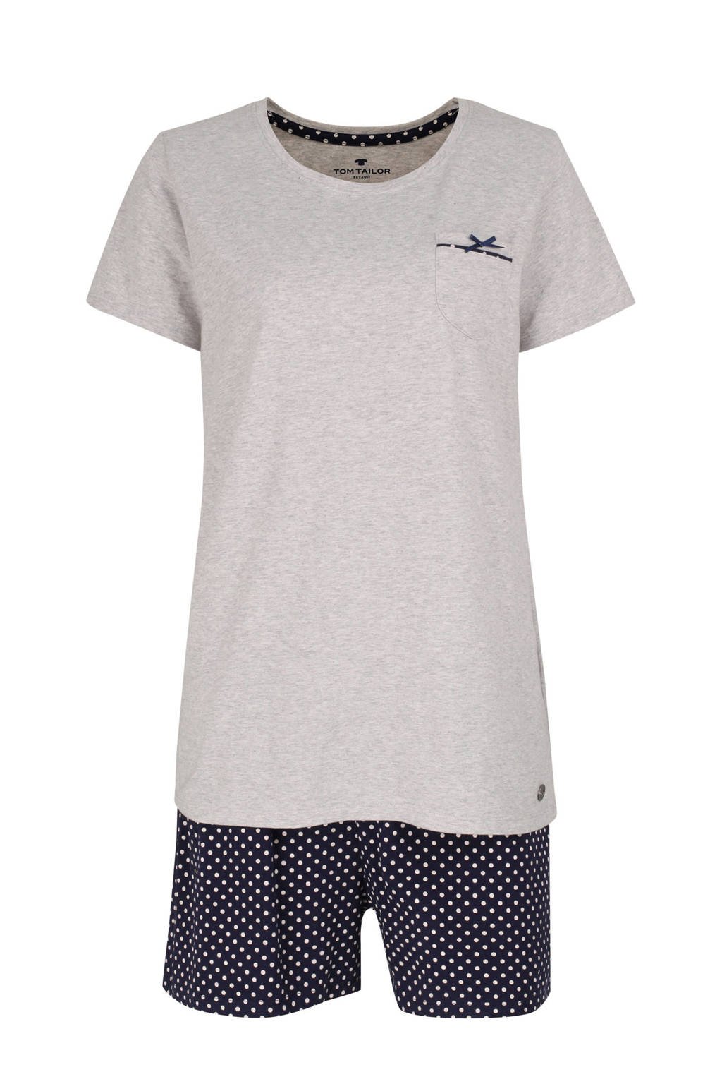Tom Tailor shortama grijs/zwart, Grijs/zwart