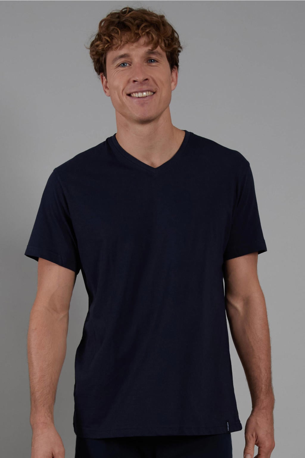 CECEBA +size pyjamatop donkerblauw