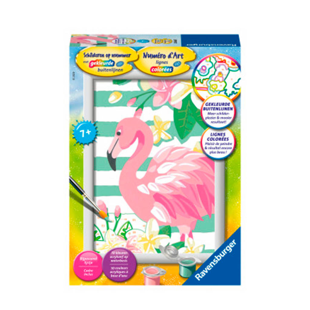 Ravensburger schilderen op nummer Flamingo