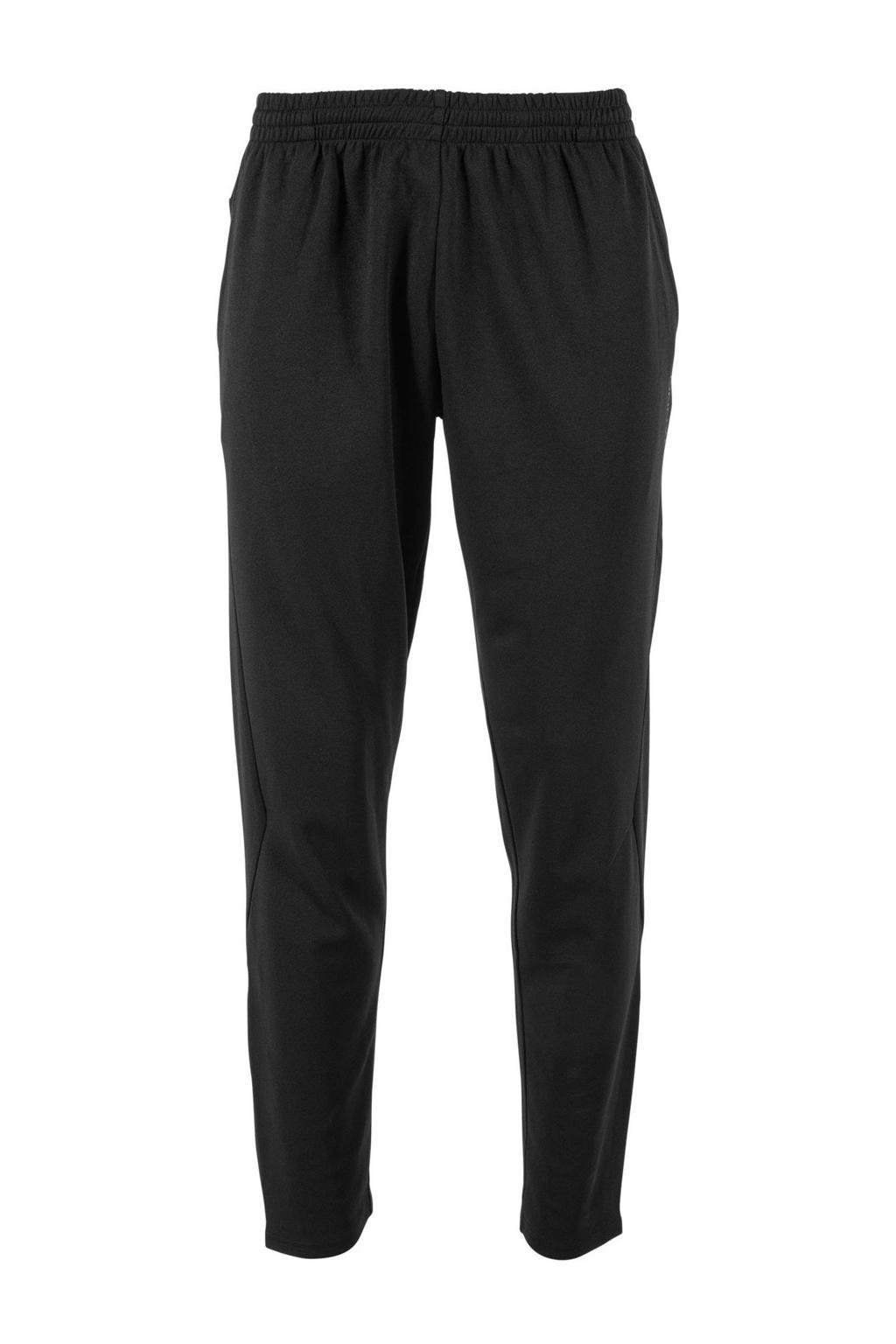 Zwarte heren Stanno trainingsbroek van polyester met regular fit, regular waist en elastische tailleband met koord