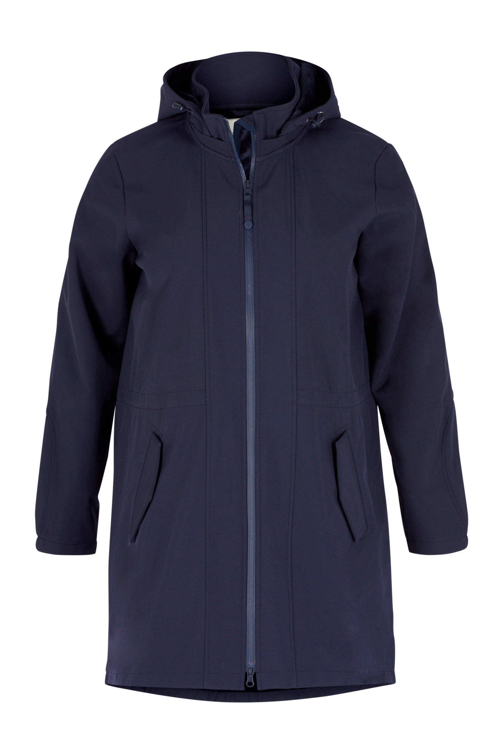 Zizzi waterafstotende softshell jas donkerblauw online kopen