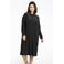 YOEK blousejurk van travelstof midi lengte DOLCE zwart