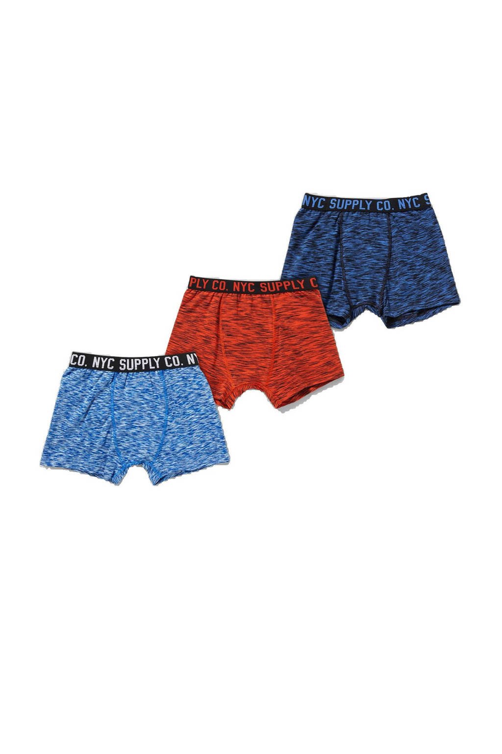 C&A Here & There boxershort - set van 3 rood/blauw/donkerblauw, Rood/blauw/donkerblauw