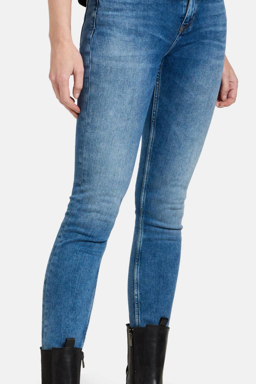Shoeby Eksept high waist skinny jeans Ametist Classic blauw, Blauw