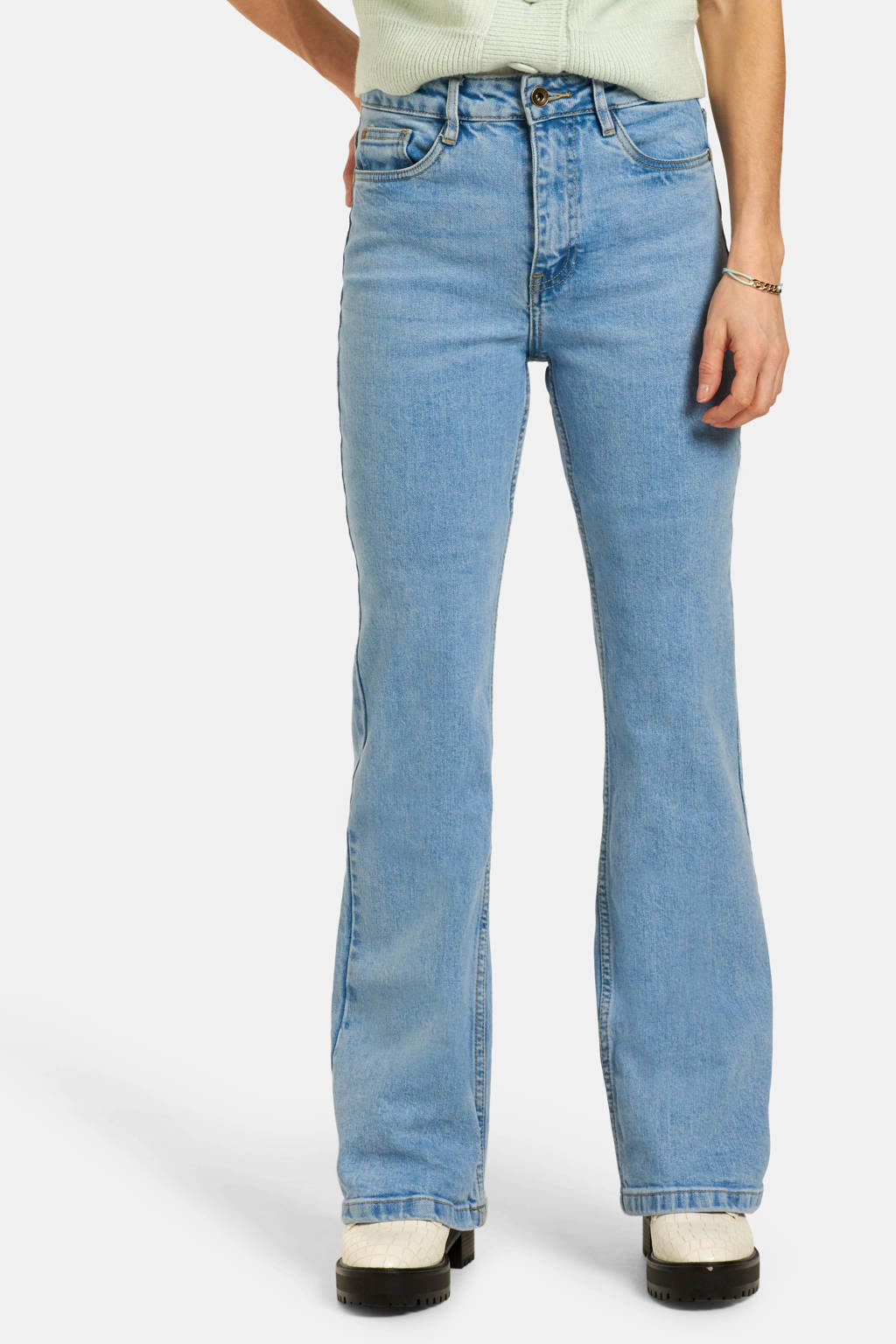Anoniem Raar genade Shoeby Eksept high waist flared jeans Susan bleached | wehkamp