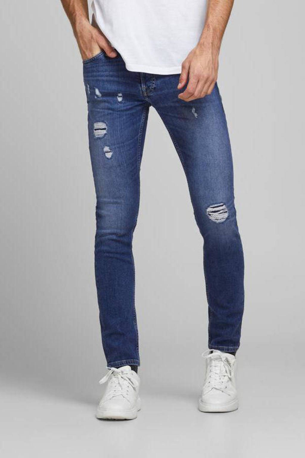 JACK & JONES JEANS INTELLIGENCE slim fit jeans Glenn blauw wehkamp