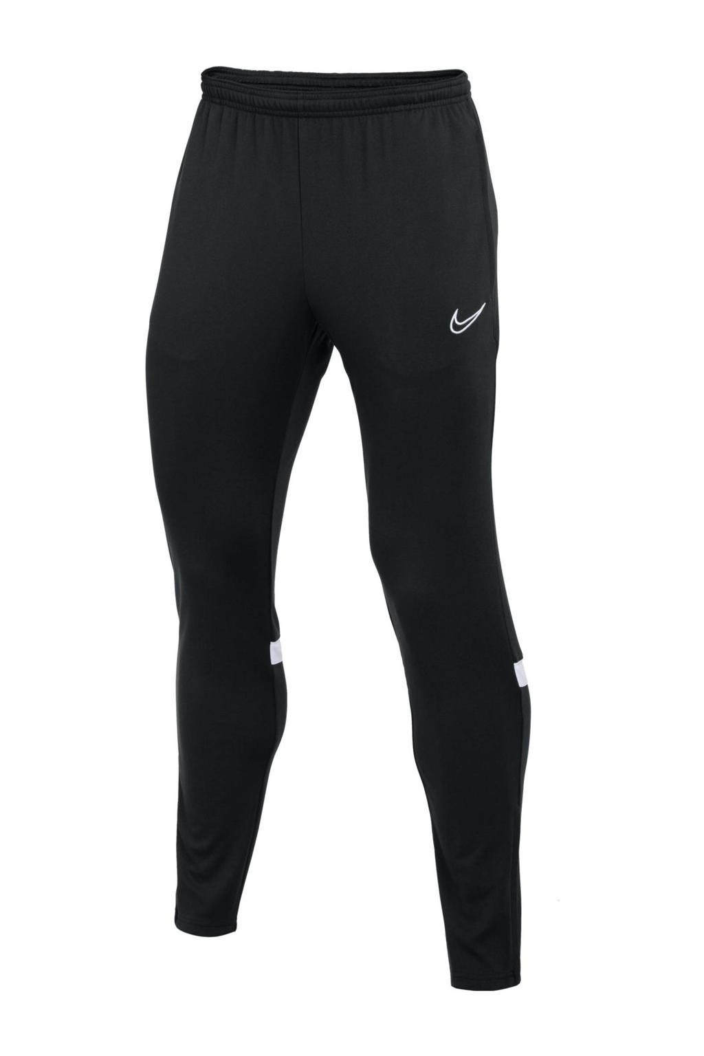 Zwart en witte jongens en meisjes Nike Junior trainingsbroek van polyester met regular fit, regular waist en logo dessin