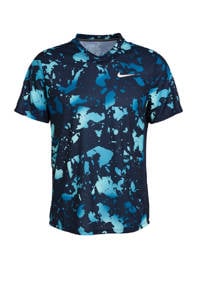 Nike   tennisshirt donkerblauw/aqua, Donkerblauw/aqua