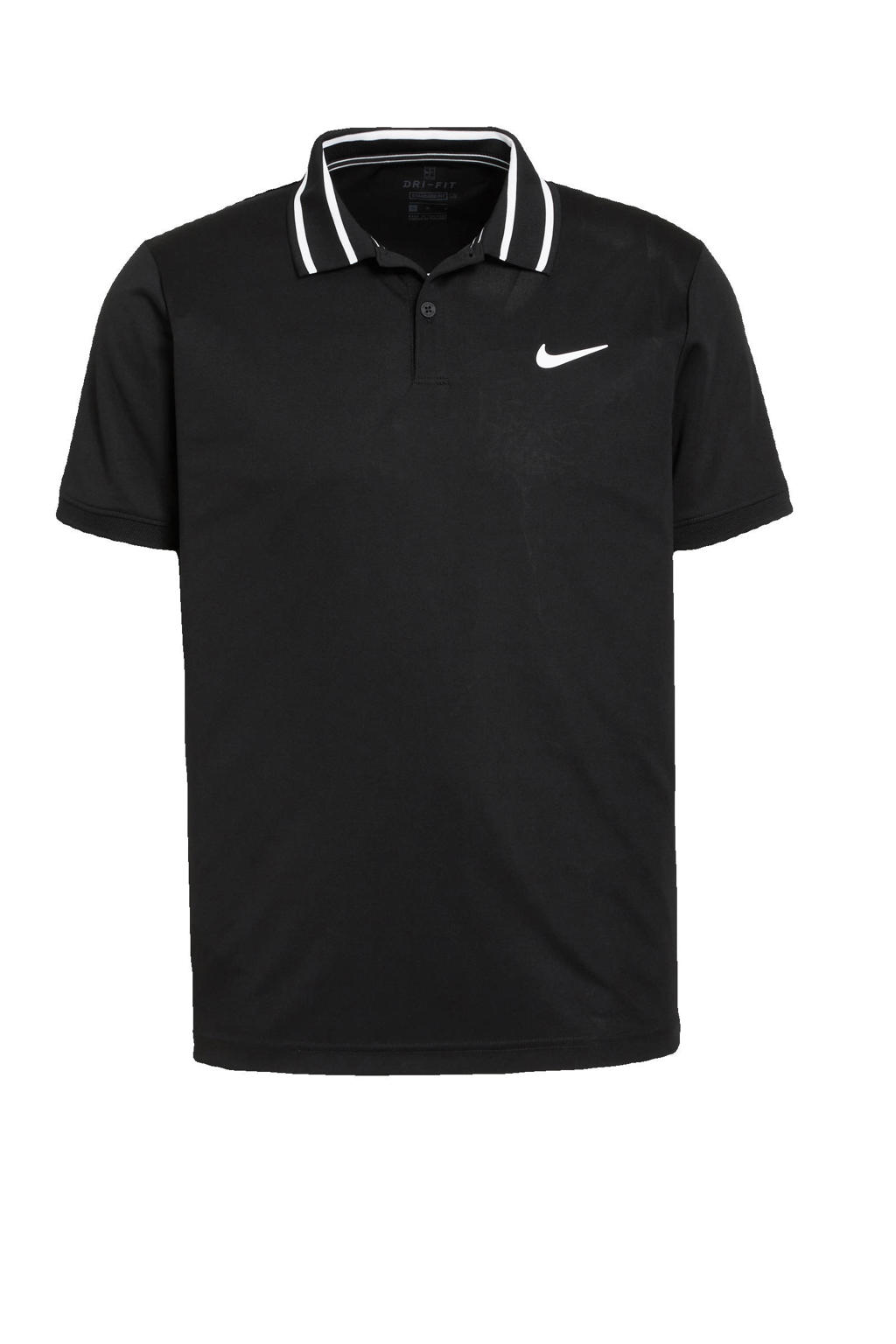 Nike sportpolo zwart/wit wehkamp