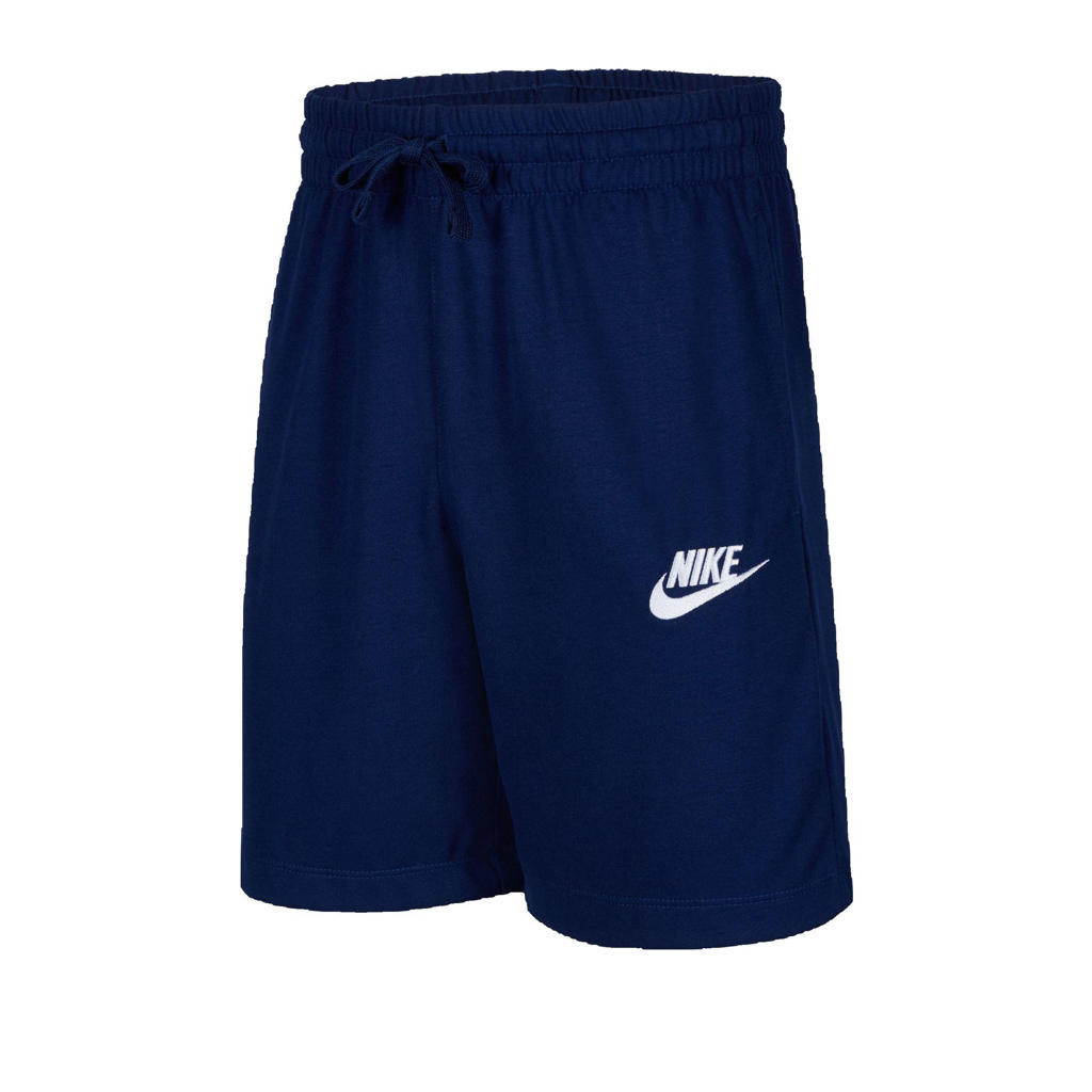 Blauw en witte jongens Nike short van polyester met elastische tailleband met koord en logo dessin