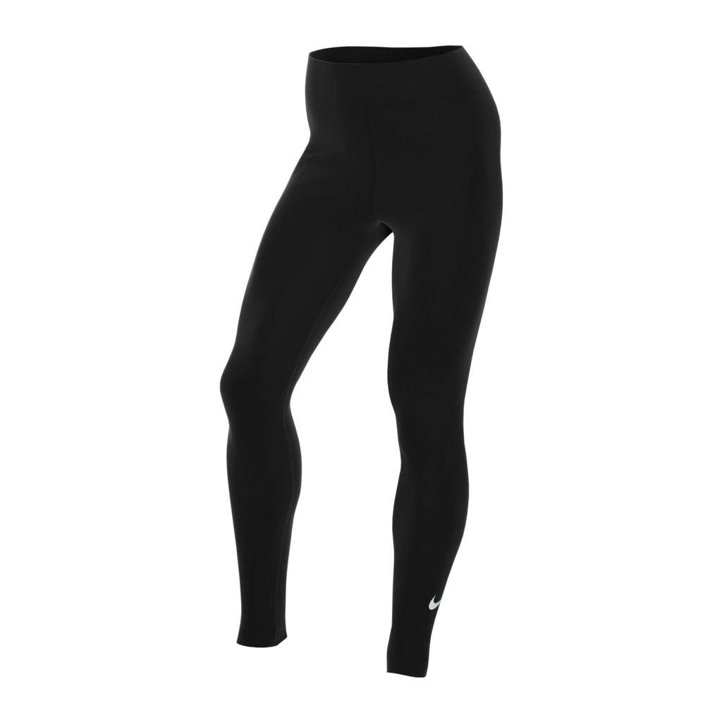Zwart en witte dames Nike sportlegging van polyester met slim fit, regular waist, elastische tailleband en logo dessin