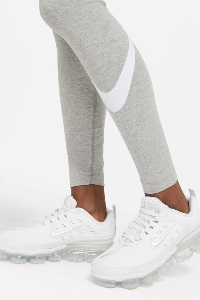 dik trog Immigratie Nike legging grijs melange/wit | wehkamp