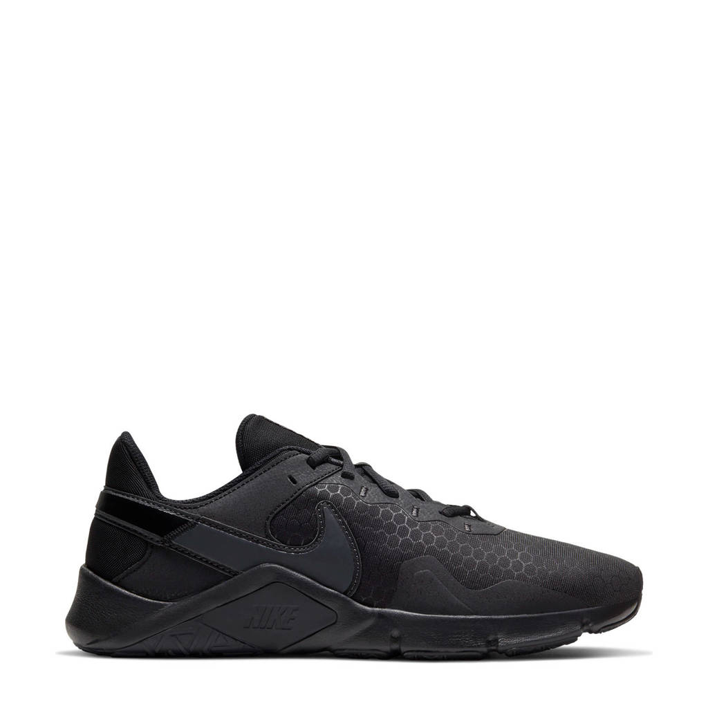 Zwarte heren Nike Legend Essentail 2 fitness schoenen van mesh met veters