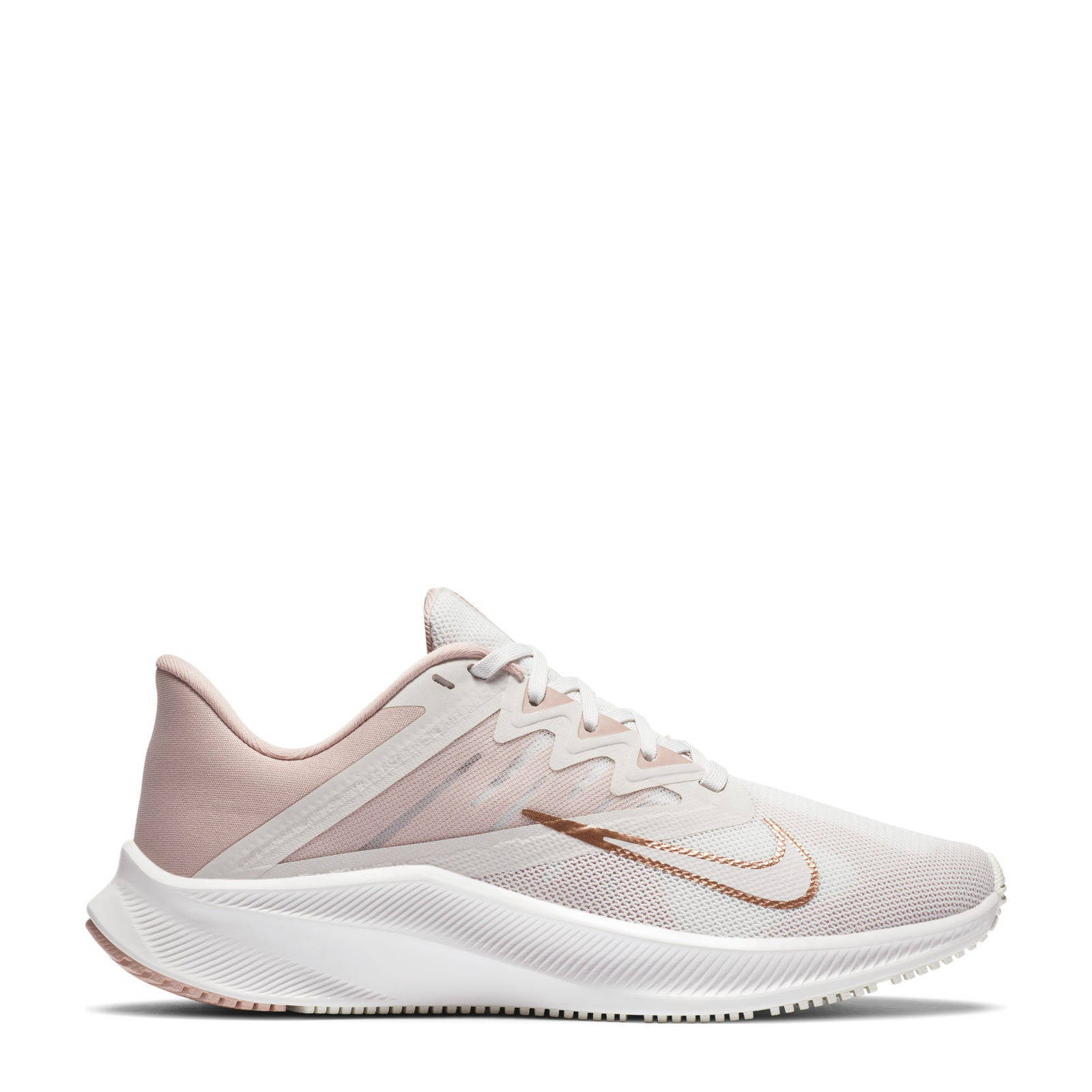 Nike Quest 3 hardloopschoenen ecru/oudroze | wehkamp