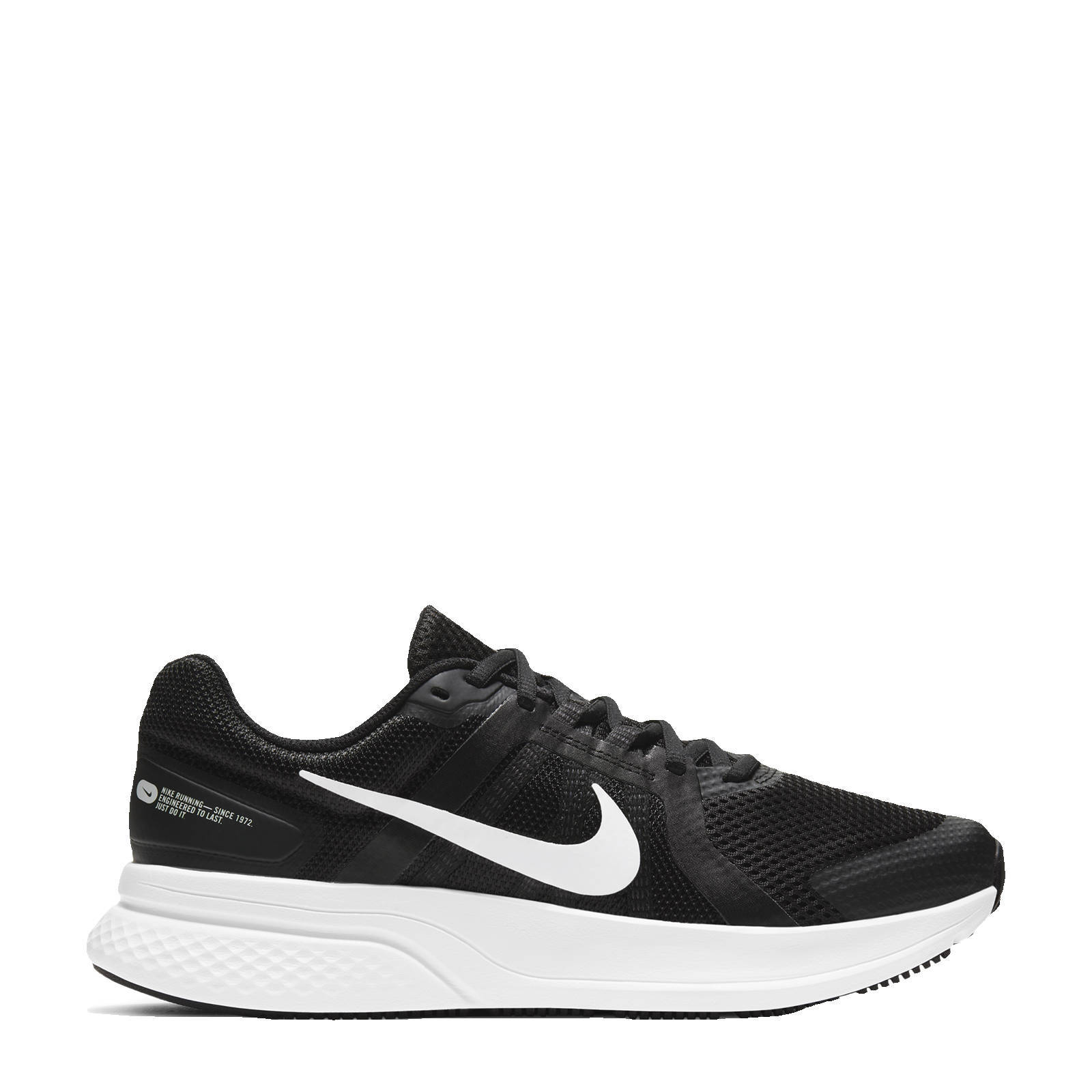 Nike Run Swift 2 hardloopschoenen zwart/wit/donkergrijs | wehkamp
