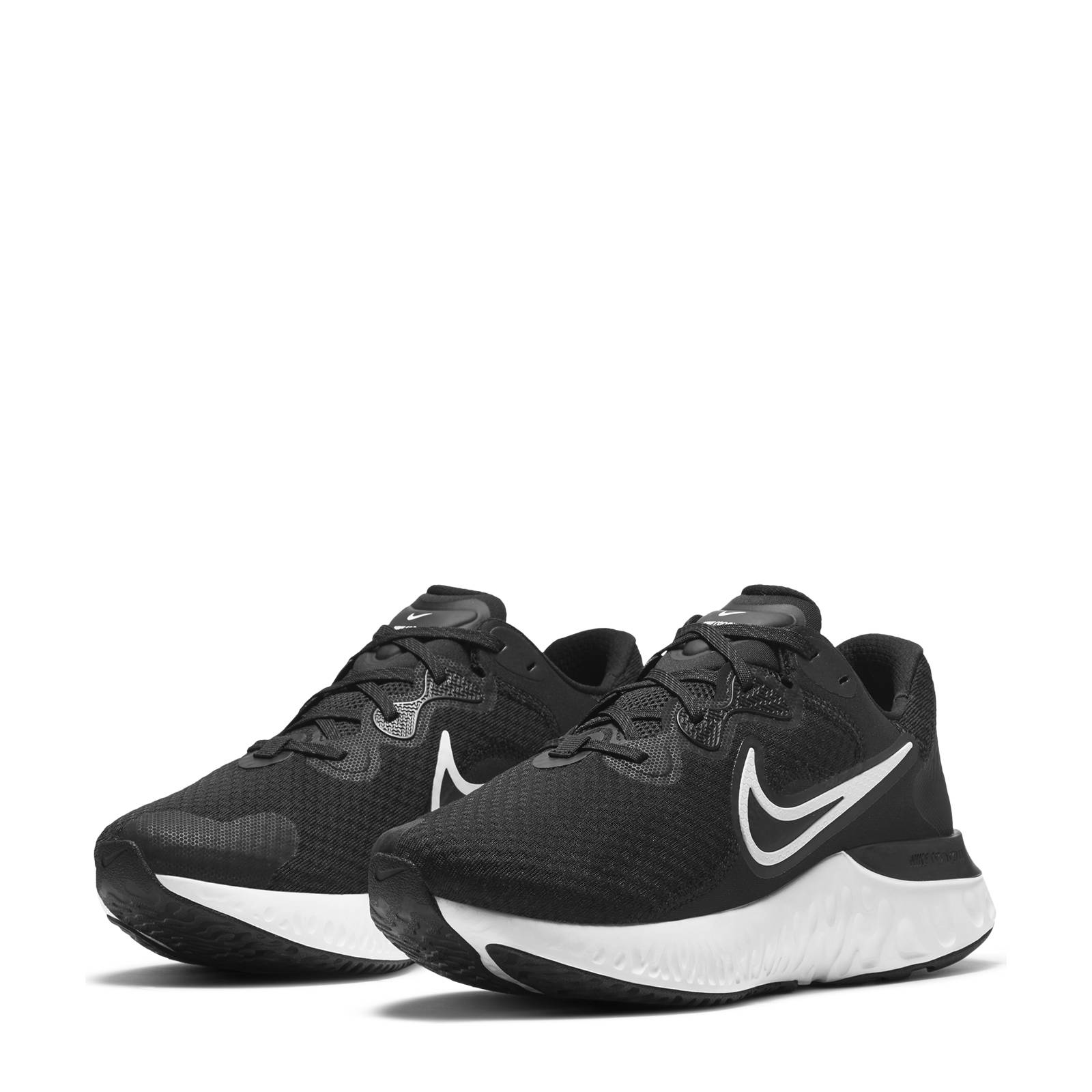 Nike Renew Run 2 hardloopschoenen zwart/wit/grijs | wehkamp