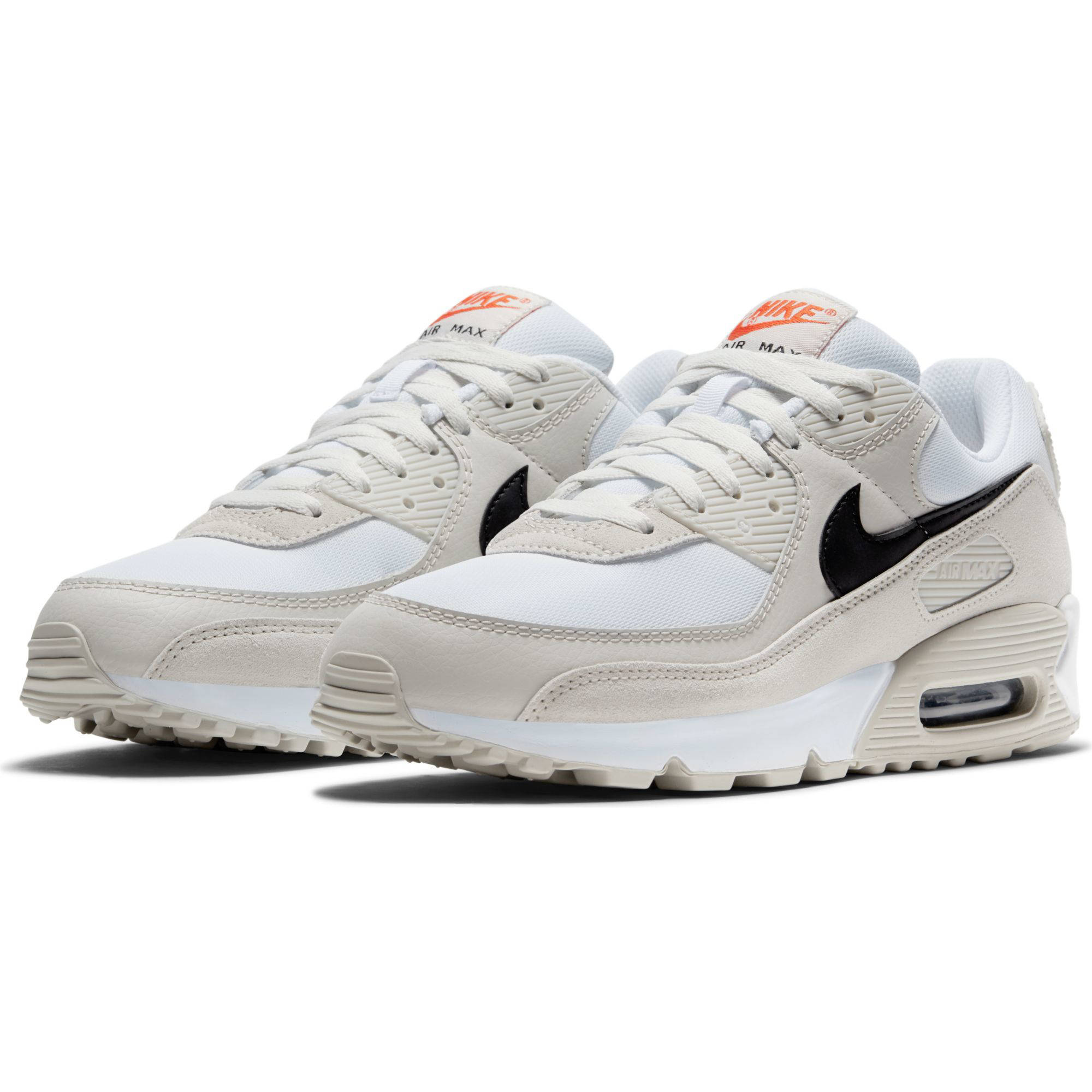 Nike Air Max 90 sneakers wit/zwart-beige-oranje | wehkamp