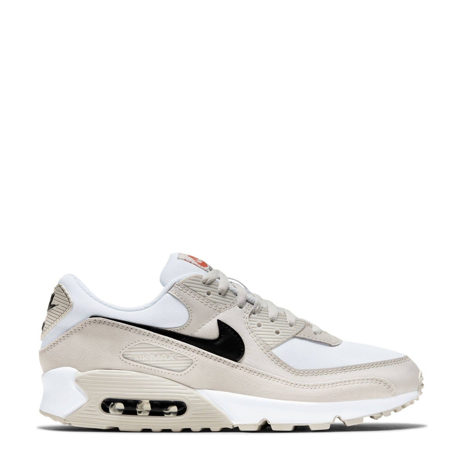 Nike Air Max 90 sneakers wit/zwart-beige-oranje | wehkamp