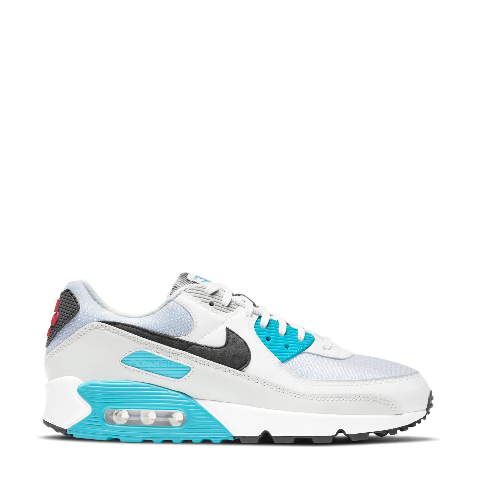 Nike Air Max 90 sneakers wit/donkergrijs-turquoise | wehkamp