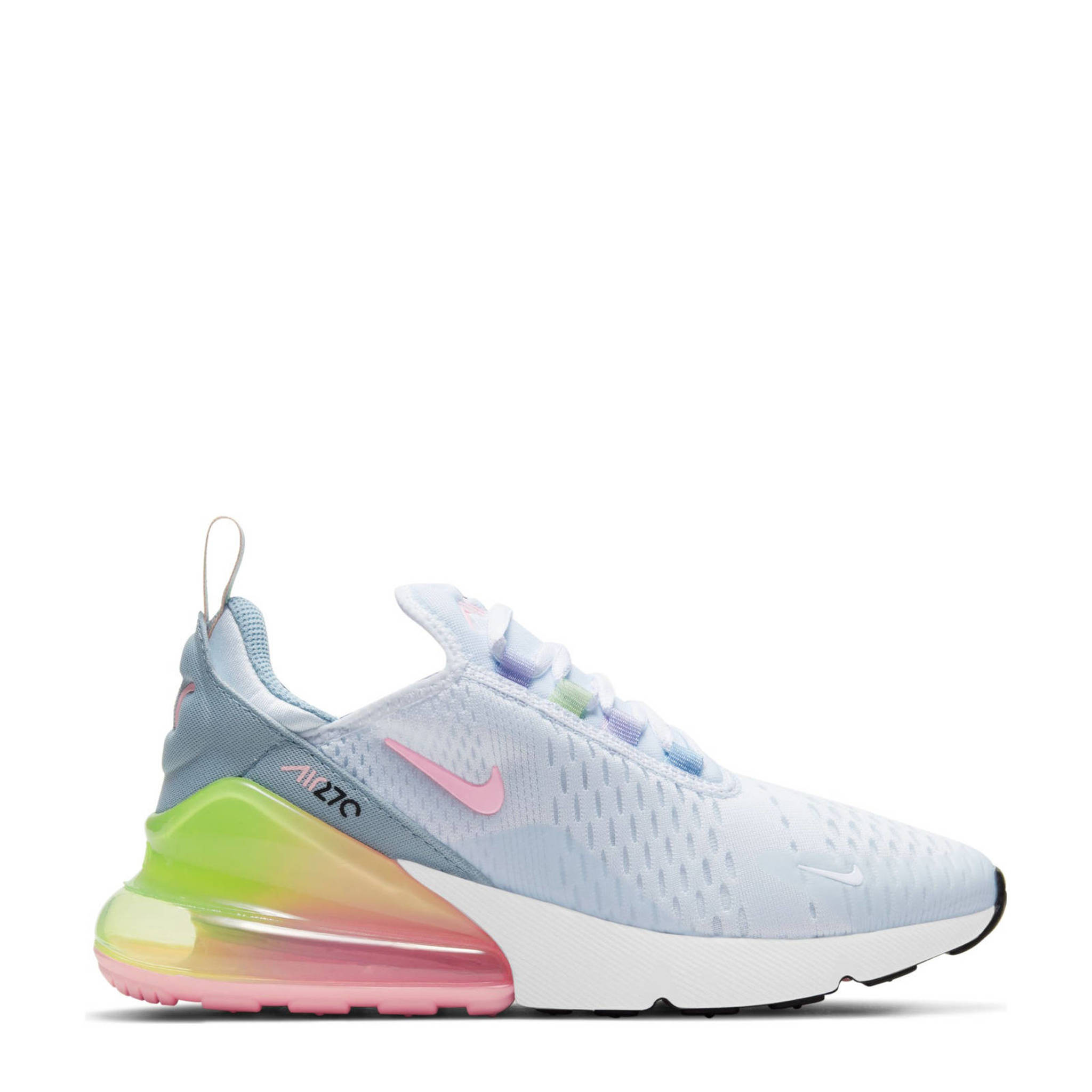 Nike Air Max 270 Se Gs Sneakers Lichtblauw Wit Roze Geel Wehkamp