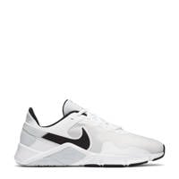 Wit en zwarte heren Nike Legend Essentail 2 fitness schoenen van mesh met veters