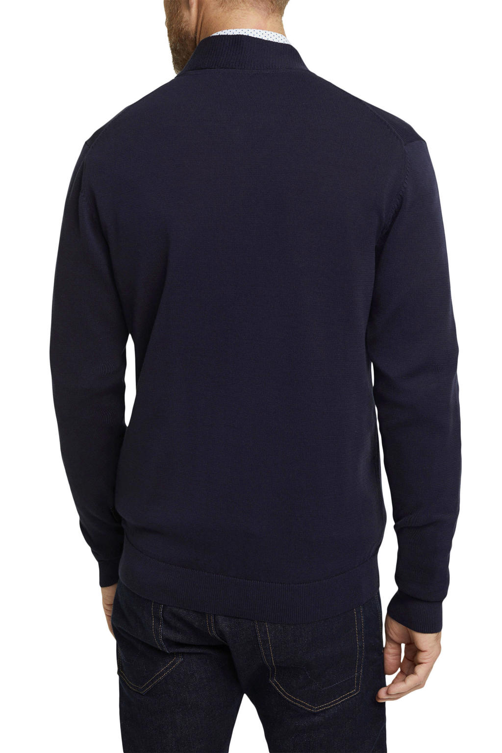 ESPRIT Men Casual vest van biologisch katoen donkerblauw wehkamp