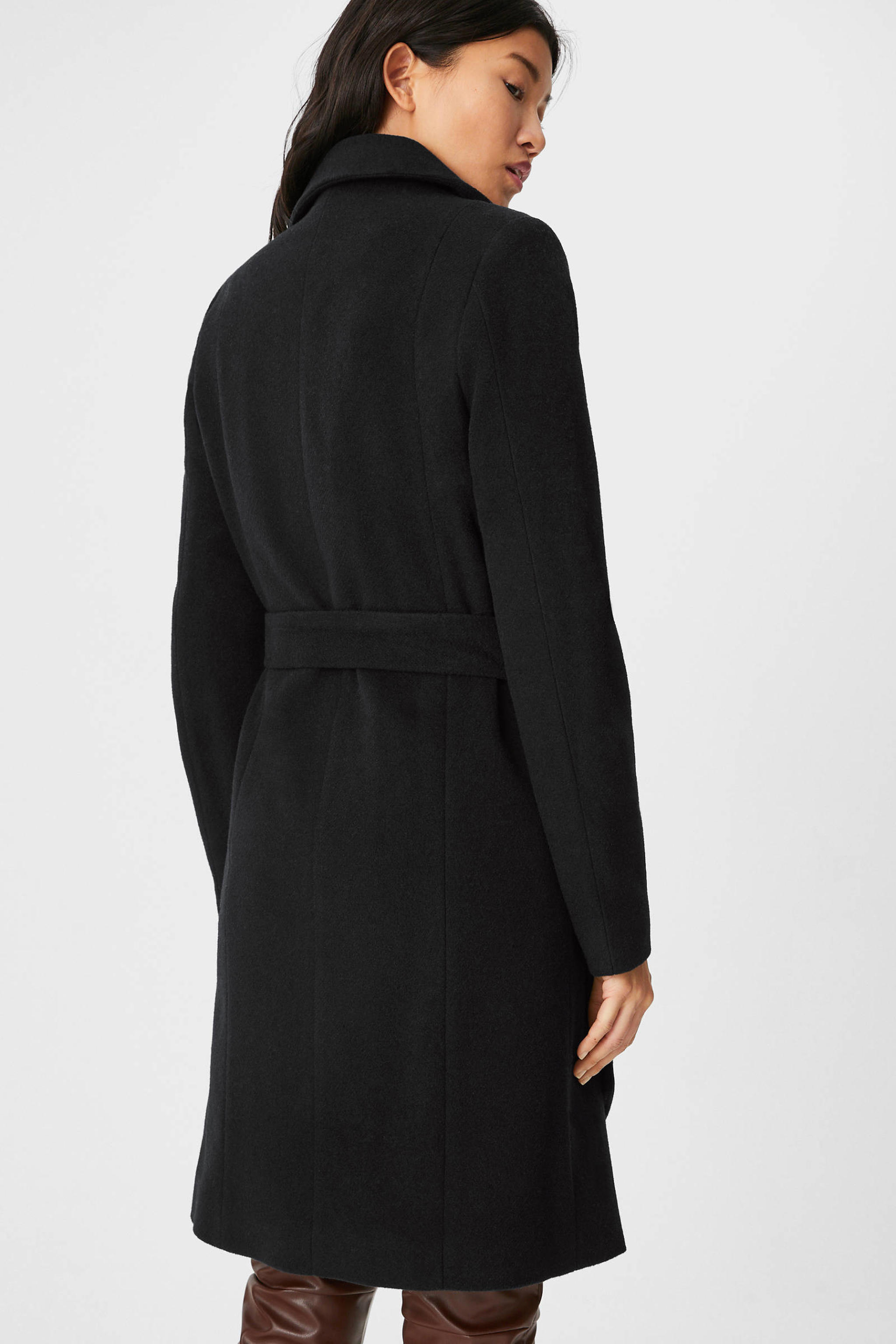 C&A The Outerwear coat zwart wehkamp
