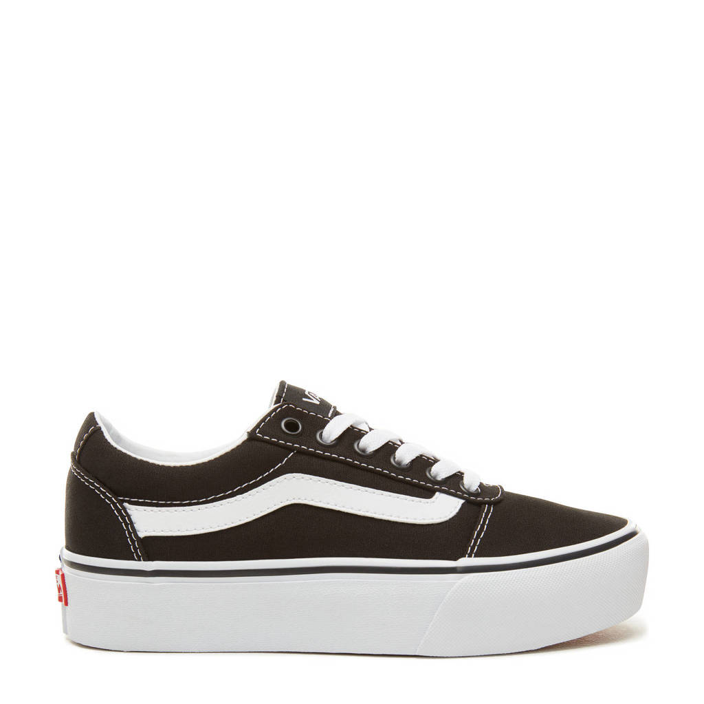 VANS Ward Platform sneakers zwart/wit wehkamp