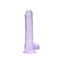 RealRock Realistische dildo Met Scrotum - Paars - 21 cm