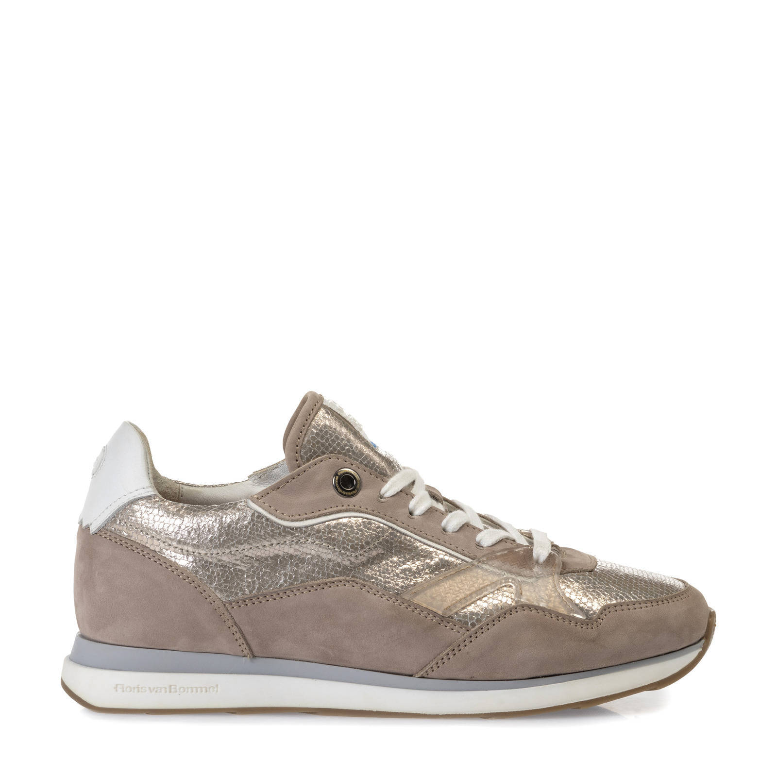 Floris van Bommel Figgi nubuck sneakers beige | wehkamp