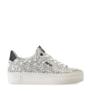 Vinni  leren sneakers wit/zwart