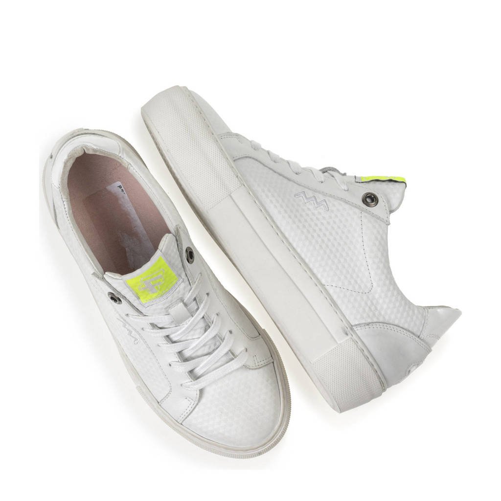 Floris van Bommel VINNI leren sneakers wit wehkamp