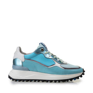 Noppi  leren sneakers blauw
