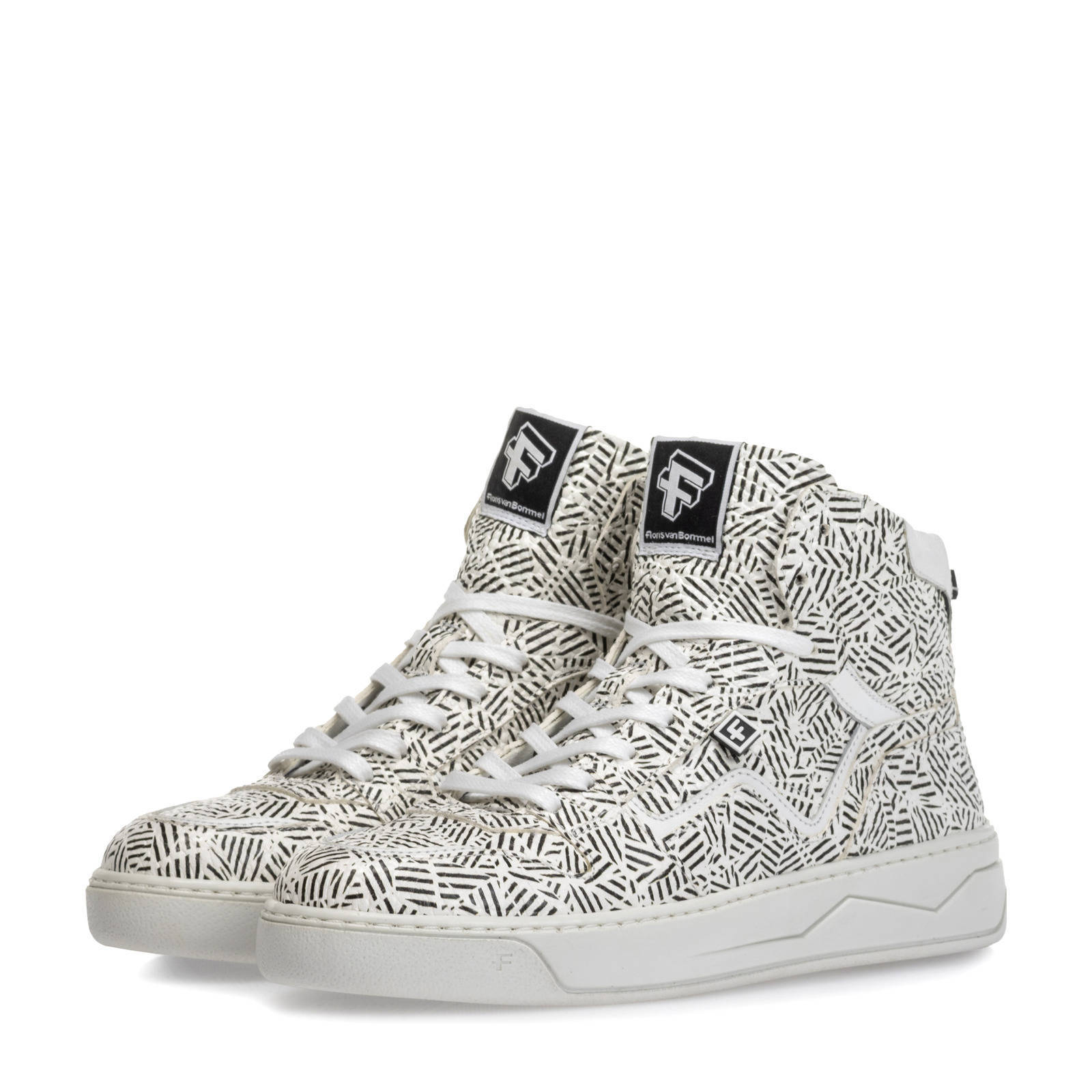 Witte FLORIS VAN BOMMEL Hoge sneaker 85329 | Omoda