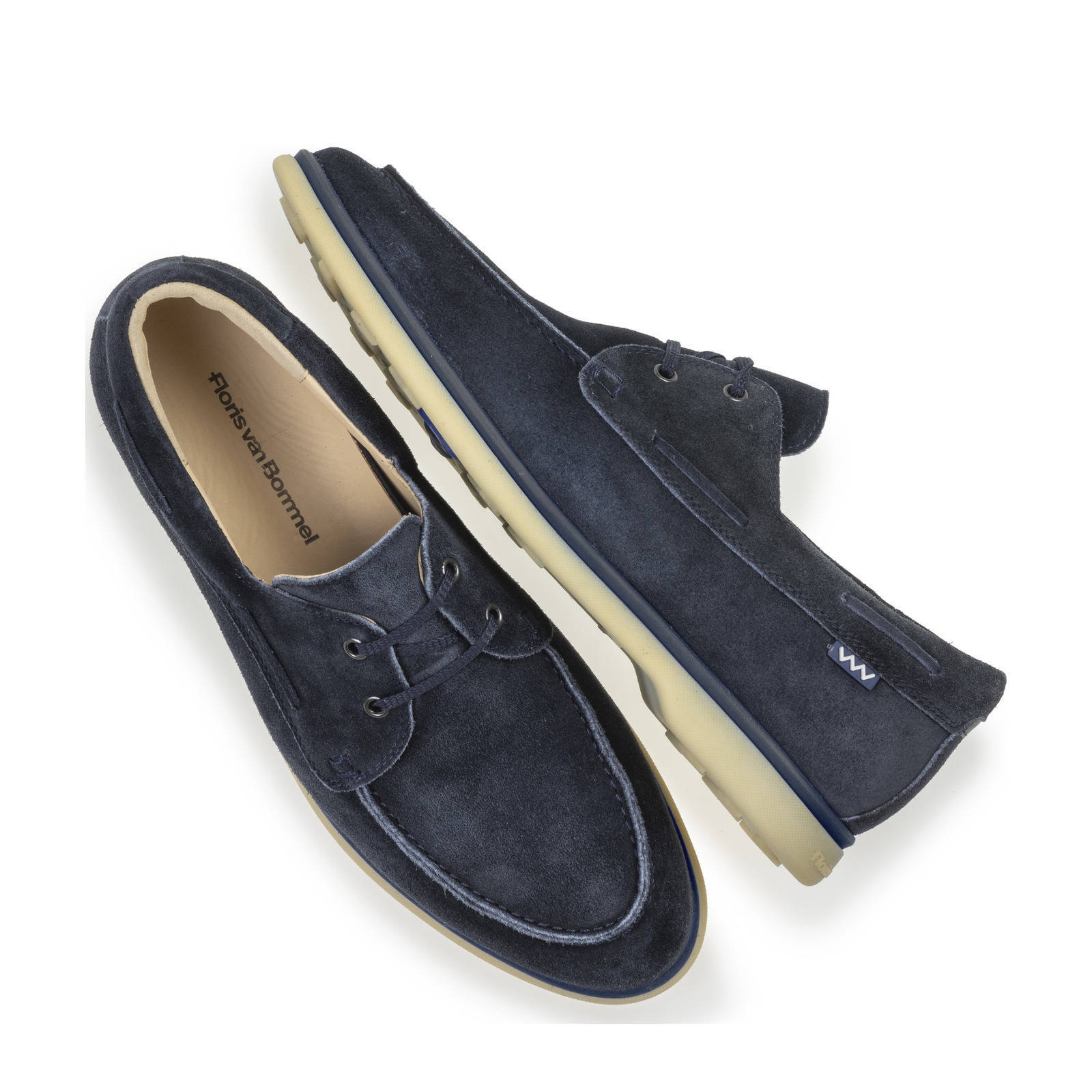 Floris van Bommel Marmi suède bootschoenen blauw | wehkamp