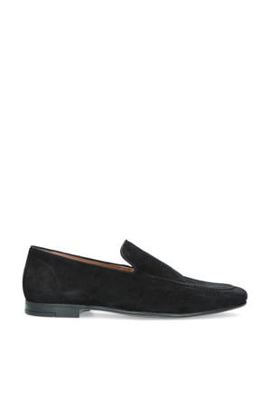 suède loafers zwart