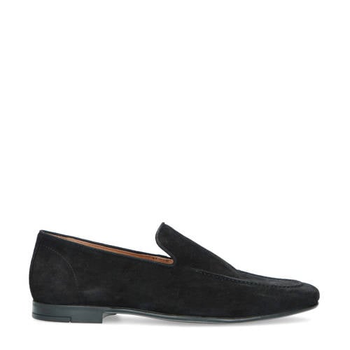 Manfield suède loafers zwart afbeelding