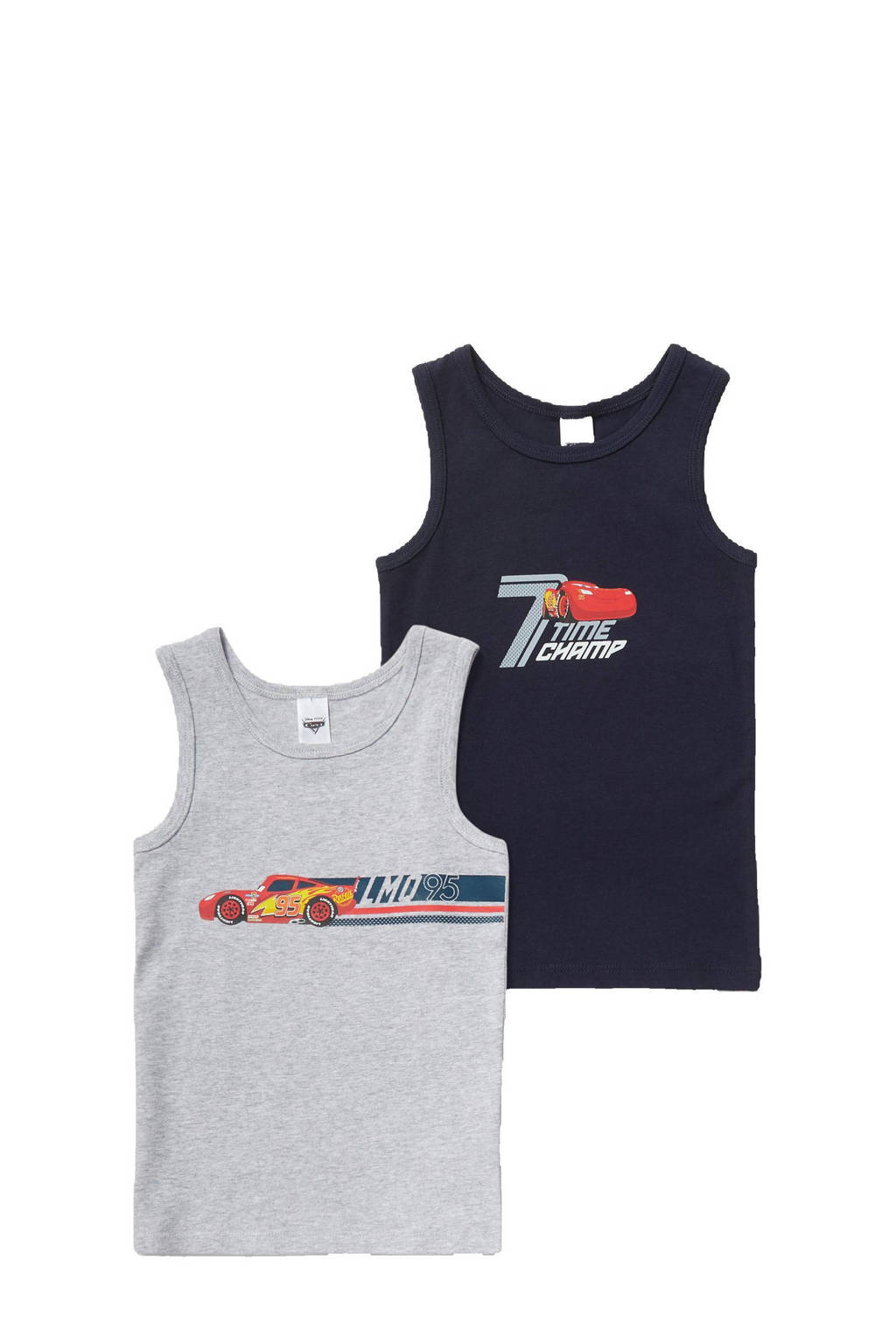 Disney/Pixar @ C&A hemd - set van 2 donkerblauw/grijs, donkerblauw/grijs/rood
