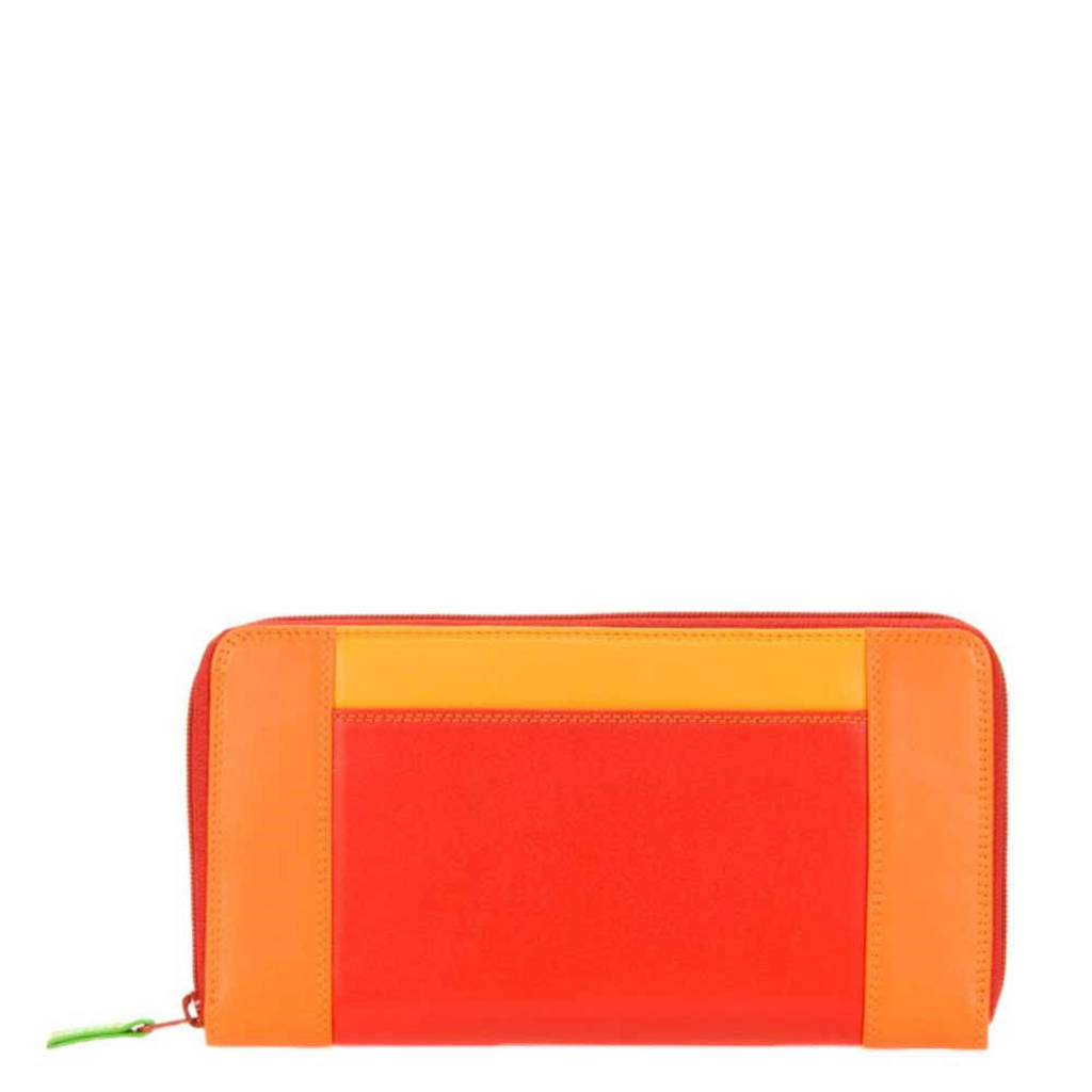 Mywalit leren portemonnee Large rood/oranje, Rood/oranje