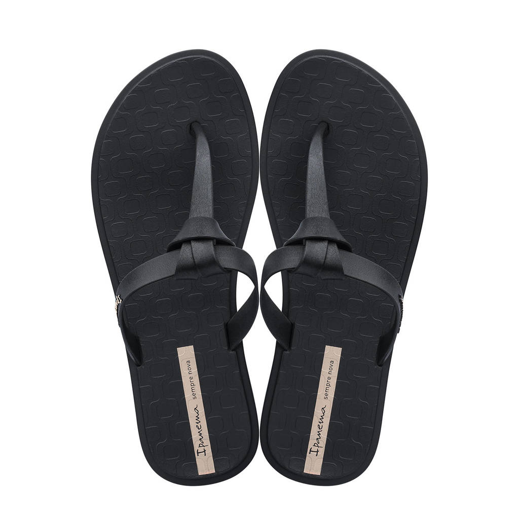 Zwarte dames Ipanema Nó teenslippers van duurzaam gerecycled materiaal