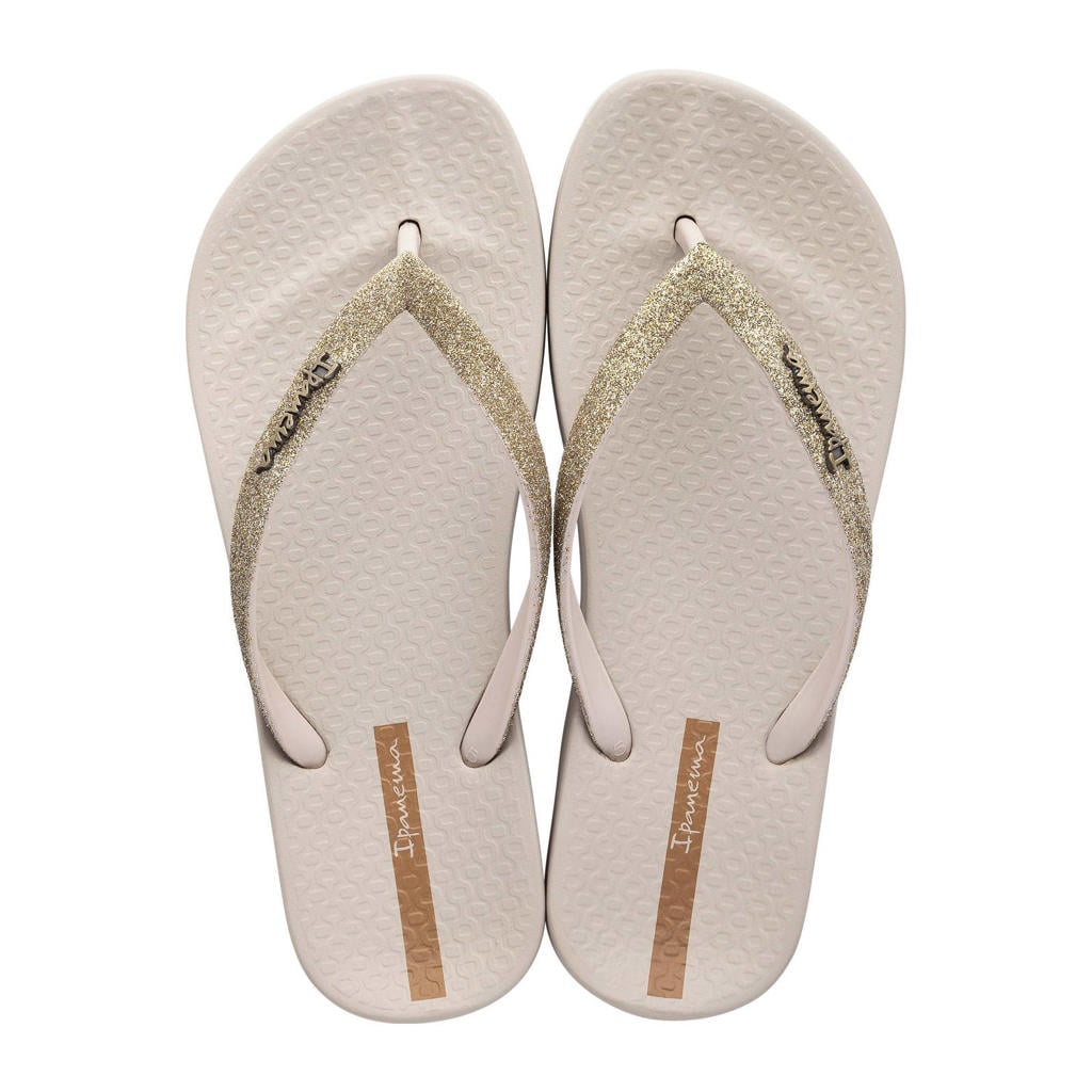 Beige dames Ipanema Anatomic Lolita teenslippers van 100% flexpand